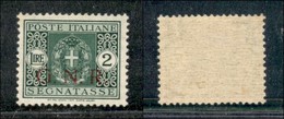 21437 REPUBBLICA SOCIALE - GNR BRESCIA - 1943 – 2 Lire (56/I – Segnatasse) - Altri & Non Classificati