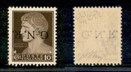 21446 REPUBBLICA SOCIALE - GNR VERONA - 1944 – 10 Cent (471 L) Con Decalco Parziale – Oliva + Raybaudi - Sonstige & Ohne Zuordnung