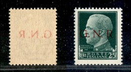 21452 REPUBBLICA SOCIALE - GNR VERONA - 1944 – 25 Cent (474 L) Con Decalco – Gomma Integra (25) - Sonstige & Ohne Zuordnung