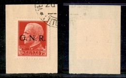 21459 REPUBBLICA SOCIALE - GNR VERONA - 1944 - 75 Cent (478) Su Frammento - Verona (Titolare) - Autres & Non Classés