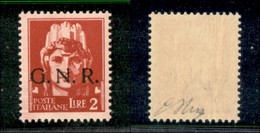 21468 REPUBBLICA SOCIALE - GNR VERONA - 1944 - 2 Lire (482) - Gomma Integra - Oliva (45) - Autres & Non Classés