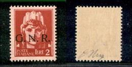 21468 REPUBBLICA SOCIALE - GNR VERONA - 1944 - 2 Lire (482) - Gomma Integra - Oliva (45) - Sonstige & Ohne Zuordnung
