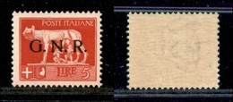21473 REPUBBLICA SOCIALE - GNR VERONA - 1944 - 5 Lire (485) - Gomma Integra (52.5) - Sonstige & Ohne Zuordnung