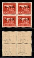 21474 REPUBBLICA SOCIALE - GNR VERONA - 1944 - 5 Lire (485) In Quartina - Gomma Integra - Ottimamente Centrata - Chiavar - Altri & Non Classificati