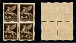 21479 REPUBBLICA SOCIALE - GNR VERONA - 1944 - 50 Cent (118-Aerea) In Quartina - Gomma Integra - Sonstige & Ohne Zuordnung