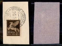 21480 REPUBBLICA SOCIALE - GNR VERONA - 1944 - 50 Cent (118-Aerea) Su Frammento - Verona (Titolare) - Altri & Non Classificati