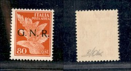 21483 REPUBBLICA SOCIALE - GNR VERONA - 1944 - 80 Cent Posta Aerea (120) - Gomma Integra (210) - Altri & Non Classificati