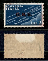 21488 REPUBBLICA SOCIALE - GNR VERONA - 1944 - 2 Lire (122-Aerea) - Raybaudi (200) - Autres & Non Classés