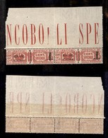 21494 REPUBBLICA SOCIALE - GNR VERONA - 1944 – Coppia Bordo Foglio Del 25 Cent (38+38a – Pacchi Postali) Con Le Diverse  - Autres & Non Classés