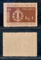 21572 REPUBBLICA SOCIALE - RSI - 1944 - 1Kg Franchigia Militare - Gomma Integra (125) - Other & Unclassified