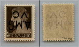 21576 TRIESTE - AMGVG - 1945 – 10 Cent (1d) – Soprastampa Capovolta – Gomma Integra – Bolaffi (25) - Altri & Non Classificati