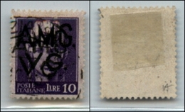 21597 TRIESTE - AMGVG - 1945 – 10 Lire (11e) Usato – Doppia Soprastampa – Alfani (400) - Andere & Zonder Classificatie