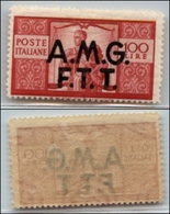 21629 TRIESTE - AMGFTT - 1947 – 100 Lire Democratica (17) – Gomma Originale Con Lieve Traccia Di Linguella - Altri & Non Classificati