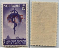 21639 TRIESTE - AMGFTT - 1949 – 20 Lire Sanità (46) – Gomma Integra (30) - Autres & Non Classés