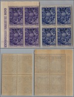 21652 TRIESTE - AMGFTT - 1950 - Anno Santo (73/74) - Serie Completa In Quartine - Gomma Integra Con Leggere Bande Brune  - Autres & Non Classés