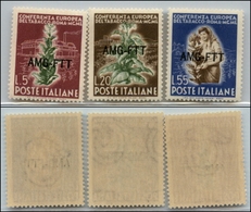 21655 TRIESTE - AMGFTT - 1950 - Tabacco (84/86) - Serie Completa - Gomma Integra (55) - Andere & Zonder Classificatie