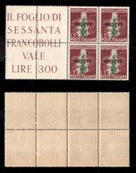 21656 TRIESTE - AMGFTT - 1950 - 50 Lire Tabacco (84) Quartina Con Scritte Angolari - Gomma Integra - Autres & Non Classés