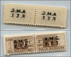 21684 TRIESTE - AMGFTT - 1947 - Pacchi Postali - 1 Lira (1k) Con Decalco - Gomma Integra (10) - Andere & Zonder Classificatie