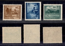 21712 TRIESTE - ZONA B - 1952 - Posta Aerea 75° UPU (17/19) Serie Completa Di 3 Valori - Gomma Integra (100) - Sonstige & Ohne Zuordnung