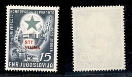 21733 TRIESTE - ZONA B - 1953 - 15 Din Esperanto (90) - Gomma Integra (25) - Andere & Zonder Classificatie