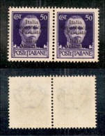 21763 ENISSIONI LOCALI - BASE ATLANTICA - 1943 – 50 Cent (11) – Coppia Orizzontale Nuova Senza Gomma – Pezzo Di Destra C - Sonstige & Ohne Zuordnung