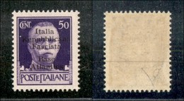 21764 ENISSIONI LOCALI - BASE ATLANTICA - 1943 – 50 Cent (11) – I Di Italia Di Corpo Diverso – Gomma Integra - Andere & Zonder Classificatie