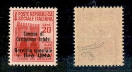 21778 ENISSIONI LOCALI - CASTIGLION D'INTELVI - 1945 – 20 Cent + 1 Lira (5) – Gomma Integra (125) - Andere & Zonder Classificatie