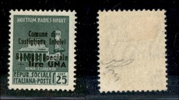 21782 ENISSIONI LOCALI - CASTIGLION D'INTELVI - 1945 – 25 Cent + 1 Lira (6) Nuovo Con Gomma (50) - Andere & Zonder Classificatie