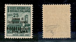 21784 ENISSIONI LOCALI - CASTIGLION D'INTELVI - 1945 – 25 Cent + 1 Lira (7) – Gomma Integra (125) - Sonstige & Ohne Zuordnung