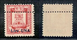 21801 ENISSIONI LOCALI - CASTIGLION D'INTELVI - 1945 – 1 Lira Su 50 Cent (19cc) Con Doppia Dentellatura – Gomma Integra  - Altri & Non Classificati