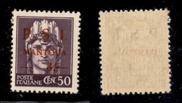 21878 EMISSIONI CLN - MANTOVA - 1945 – 50 Cent + 3 Lire (4yd) Con Punto Piccolo Dopo I – Gomma Originale - Sonstige & Ohne Zuordnung