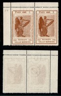 21890 EMISSIONI CLN - VALLE BORMIDA - 1945 - 5 Cent Vittoria (9bb+9) - Coppia Angolare - Filigrana RO A Sinistra - Sempr - Autres & Non Classés