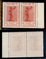 21898 EMISSIONI CLN - VALLE BORMIDA - 1945 - 20 Cent Perseo (10m+10) - Coppia Bordo Foglio Con Virgola A Sinistra - Semp - Autres & Non Classés