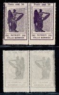 21902 EMISSIONI CLN - VALLE BORMIDA - 1945 - 50 Cent Vittoria (12bb+12) - Coppia Orizzontale - Filigrana RO A Sinistra - - Autres & Non Classés