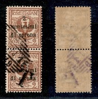 21977 OCCUPAZIONI - TRENTINO - ALTO ADIGE - Bolzano 1 – 1918 – T Su  Cent (11Af) – Coppia Verticale (senza Soprastampa + - Andere & Zonder Classificatie