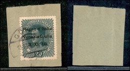21982 OCCUPAZIONI - VENEZIA GIULIA - 1918 - 20 Heller (7) Su Frammento - Gorz 13.12.18 - Andere & Zonder Classificatie