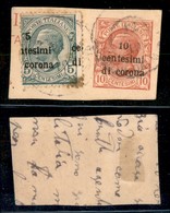 22017 OCCUPAZIONI - TRENTO E TRIESTE - 1919 - 5 Cent Su 5 (3ufa) Con Soprastampa Spostata (ce Di A Destra) Usato Su Fram - Autres & Non Classés