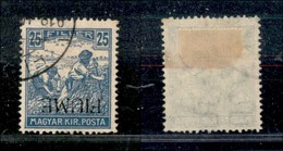 22047 OCCUPAZIONI - FIUME - 1919 - 25 Filler Soprastampato (11a) - Soprastampa Capovolta - Usato (30) - Andere & Zonder Classificatie