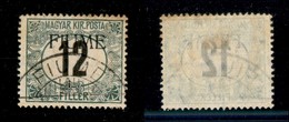 22085 OCCUPAZIONI - FIUME - 1919 – 12 Filler (2/I – Segnatasse) Usato - Sonstige & Ohne Zuordnung