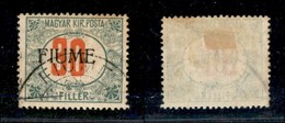 22089 OCCUPAZIONI - FIUME - 1918 – 30 Filler (12/I – Segnatasse) Usato (40) - Sonstige & Ohne Zuordnung