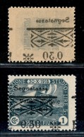 22094 OCCUPAZIONI - FIUME - 1921 - Segnatasse - 30 Cent Su 1 Corona (20s Varietà Za) Con Soprastampa Spostata A Sinistra - Andere & Zonder Classificatie