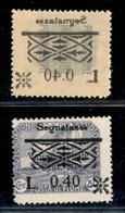 22097 OCCUPAZIONI - FIUME - 1921 - Segnatasse - 40 Cent Su 80 (21aza) Con Decalco - Gomma Integra (37) - Sonstige & Ohne Zuordnung