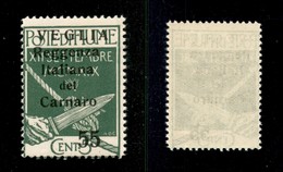22158 OCCUPAZIONI - VEGLIA - 1920 - 55 Cent Su 5 Verde (10) - Gomma Integra (300) - Autres & Non Classés