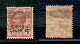 22176 OCCUPAZIONI - CORFU' - 1923 - 25 Lepta Su 10 Cent (9) (100) - Autres & Non Classés