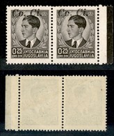 22191 OCCUPAZIONI - LUBIANA - 1941 – 25 Para (1d + 1c/d) – Coppia Bordo Foglio Con Soprastampe In Alto – O Rotta A Destr - Andere & Zonder Classificatie