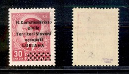 22201 OCCUPAZIONI - LUBIANA - 1941 - 30 Din (33) - Gomma Integra (375) - Andere & Zonder Classificatie