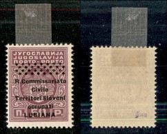 22226 OCCUPAZIONI - LUBIANA - 1941 - Segnatasse - 50 Para (6a) Con Soprastampa Spostata In Basso - Gomma Originale Con P - Andere & Zonder Classificatie
