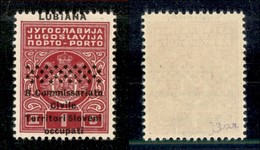 22236 OCCUPAZIONI - LUBIANA - 1941 - Segnatasse - 1 Din (7ia) - Lubiana In Alto - Gomma Integra (75) - Andere & Zonder Classificatie