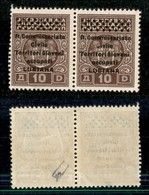 22243 OCCUPAZIONI - LUBIANA - 1941 - Segnatasse - 10 Din (10+10o) - Coppia Con C Rotta A Destra - Gomma Integra - Traccc - Andere & Zonder Classificatie