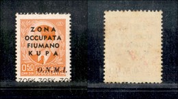 22257 OCCUPAZIONI - ZONA FIUMANO KUPA - 1941 - 50 Para (32c) Con Soprastampa ONMI Spostata A Destra - Gomma Integra - Ab - Autres & Non Classés